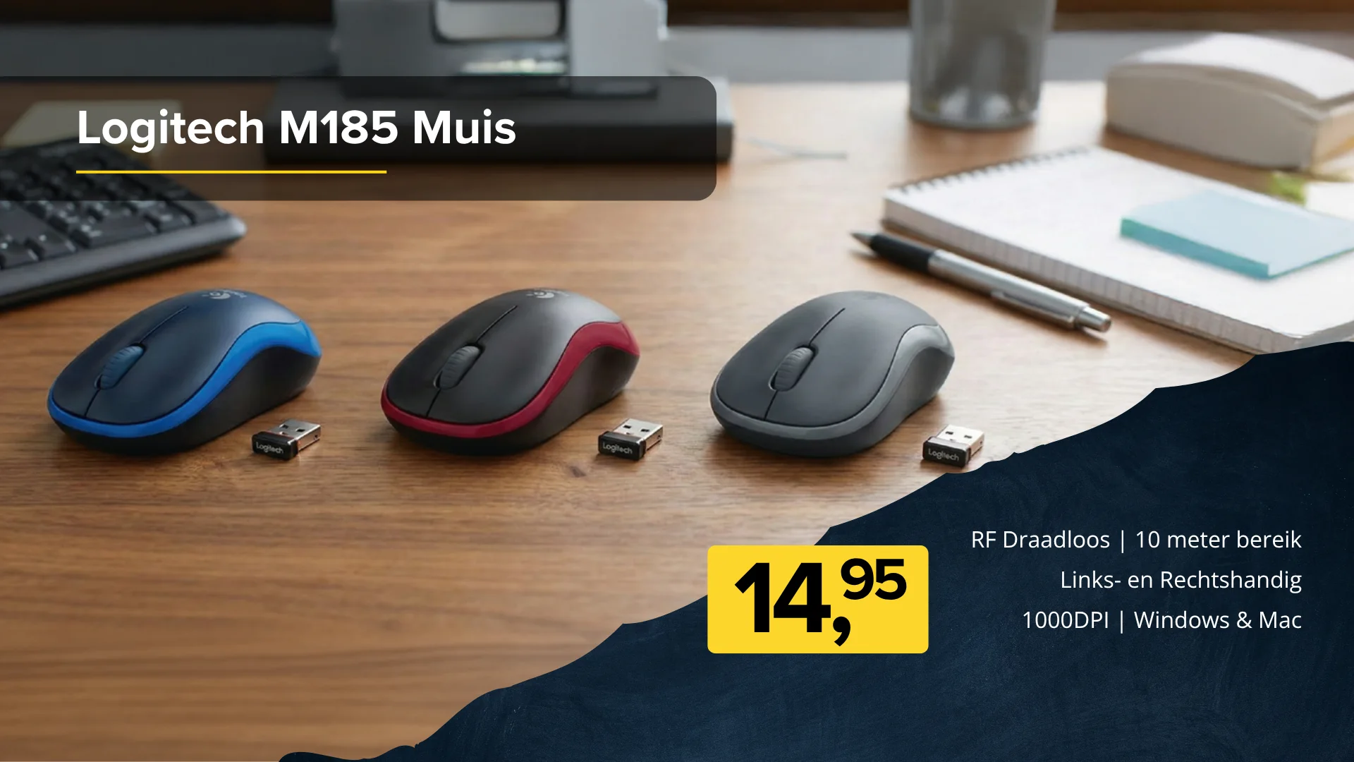 Back to School aanbieding voor draadloze Logitech M185 muizen