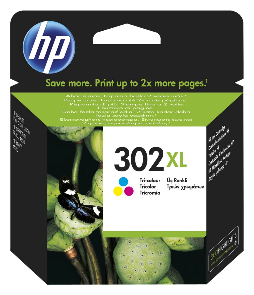 HP 302XL originele high-capacity drie-kleuren inktcartridge – 1