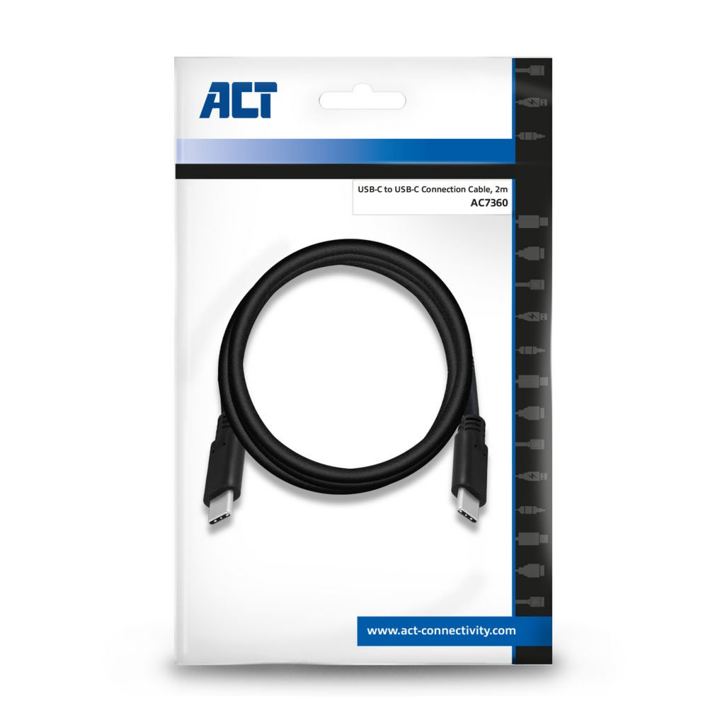 ACT AC7360 USB-kabel 2 m USB 3.2 Gen 1 (3.1 Gen 1) USB C Zwart – 3