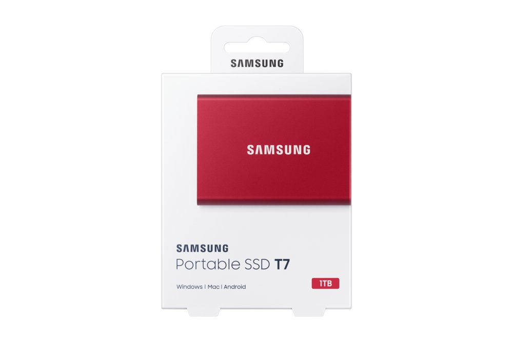 Samsung Portable SSD T7 1000 GB Rood – 7