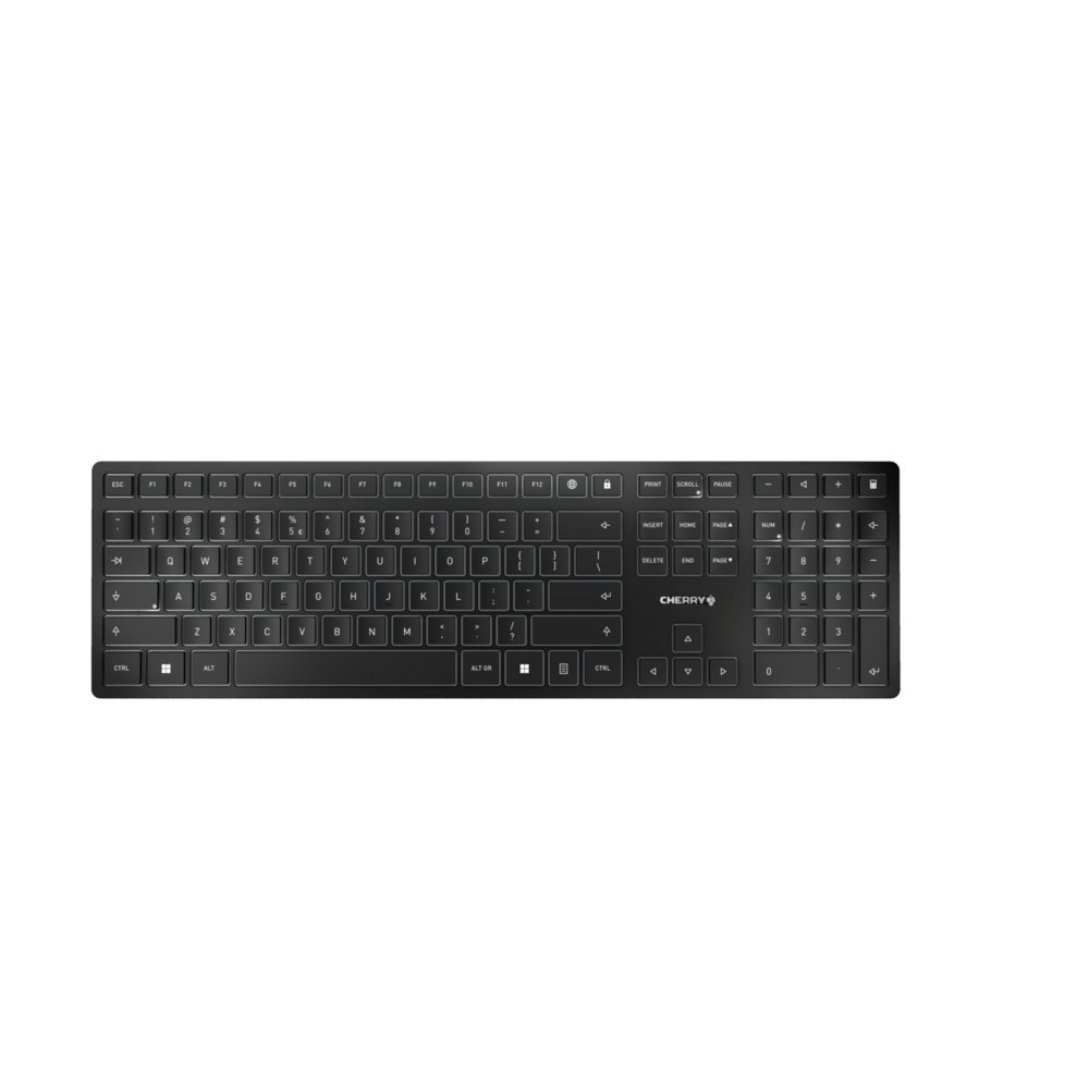 CHERRY KW 9100 SLIM toetsenbord RF-draadloos + Bluetooth QWERTY Engels Zwart – 0