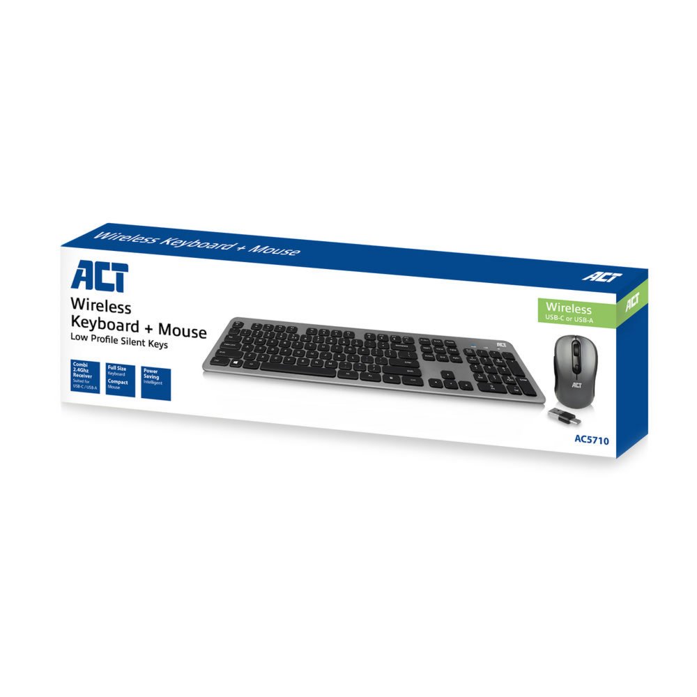 ACT AC5710 toetsenbord RF Draadloos QWERTY UK International Zwart – 3
