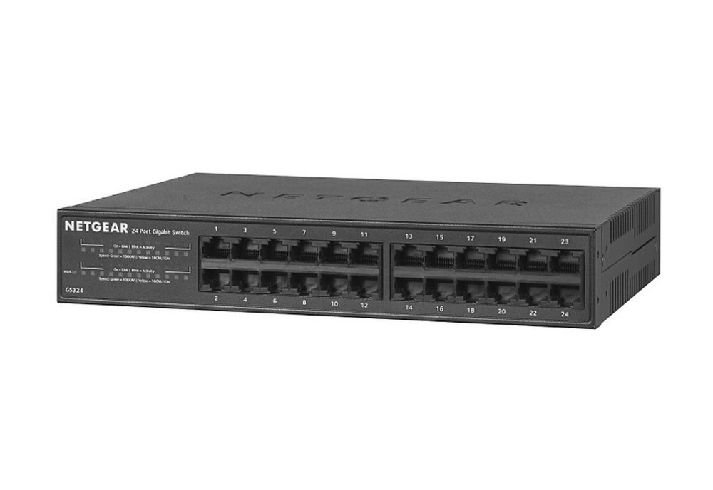 NETGEAR GS324 Unmanaged Gigabit Ethernet (10/100/1000) Zwart – 0