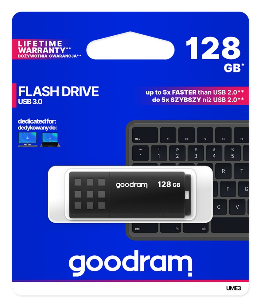 Goodram UME3 USB flash drive 128 GB USB Type-A 3.2 Gen 1 (3.1 Gen 1) Zwart – 1