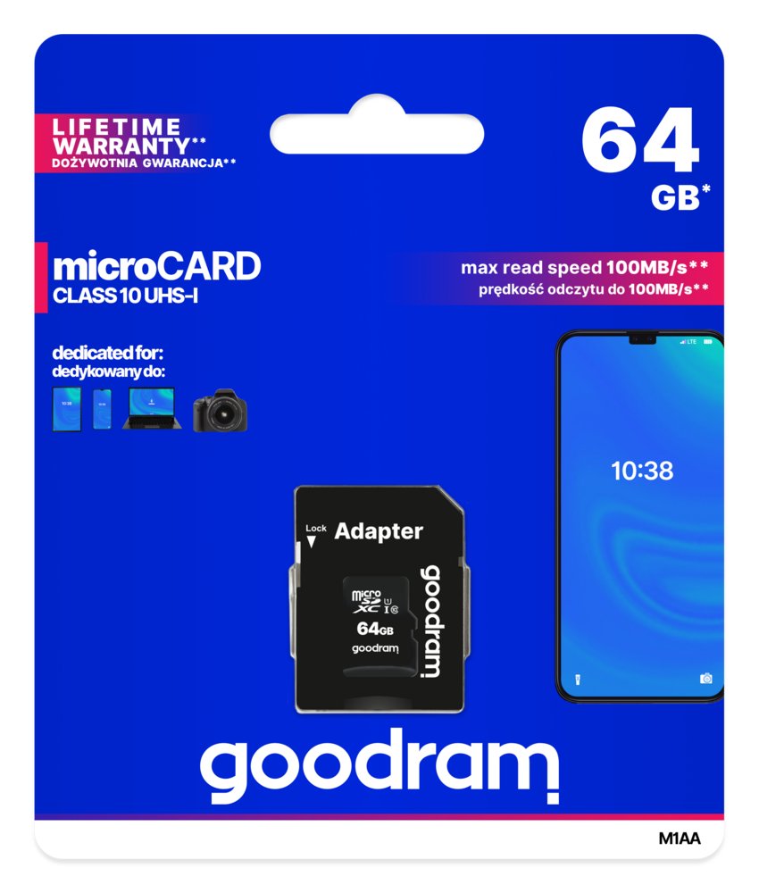 Goodram M1AA 64 GB MicroSDXC UHS-I Klasse 10 – 5