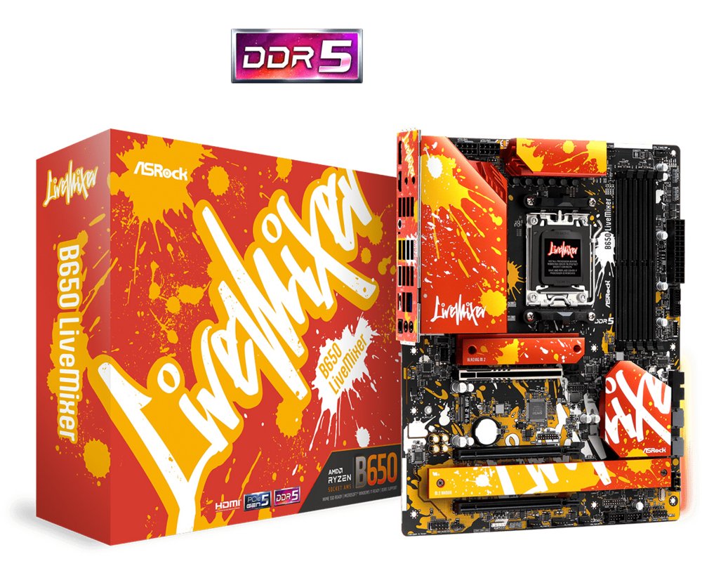 Asrock B650 LiveMixer AMD B650 Socket AM5 ATX – 0