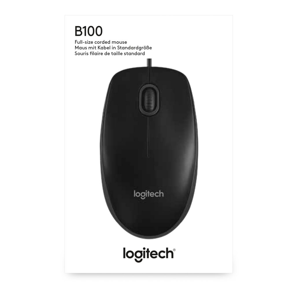 Logitech B100 muis Ambidextrous USB Type-A Optisch 800 DPI – 9