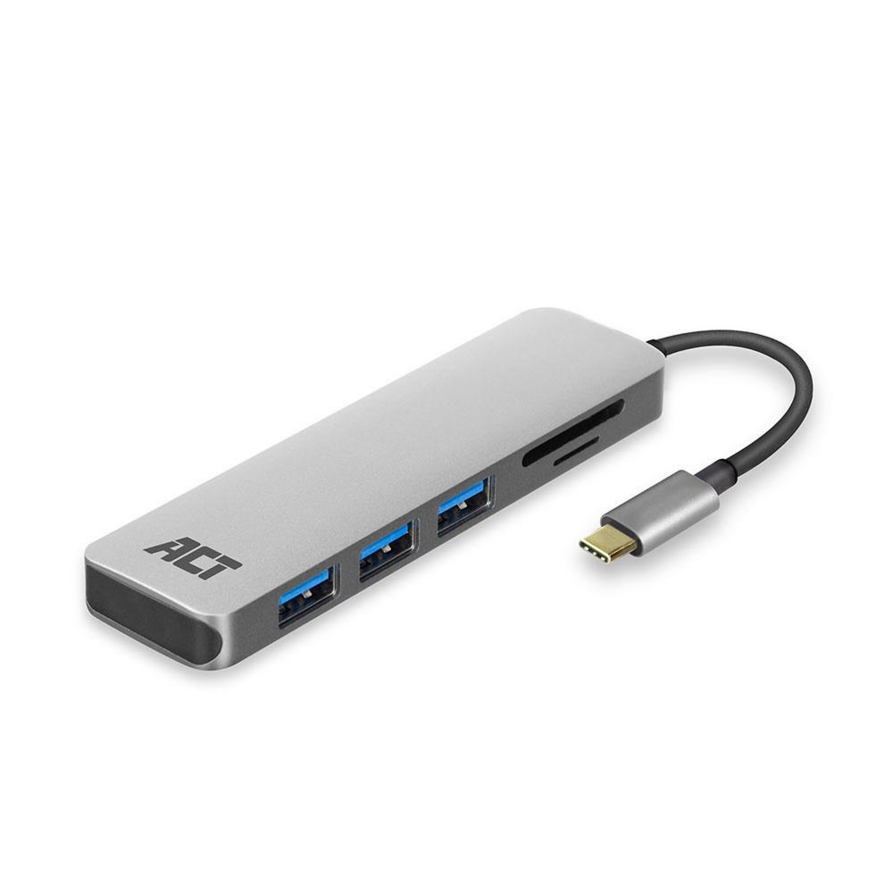 ACT AC7051 USB-C Hub 3 port en cardreader – 0