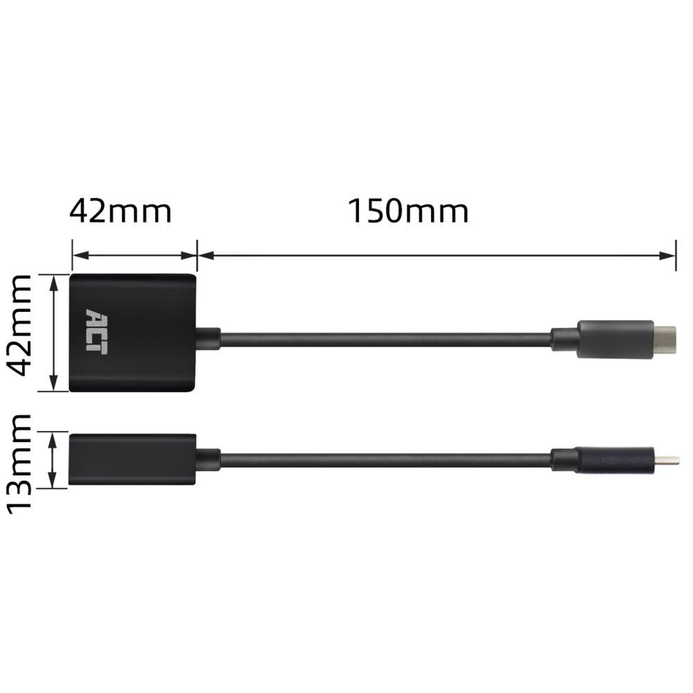 ACT AC7320 video kabel adapter 0,15 m USB Type-C DisplayPort Zwart – 6