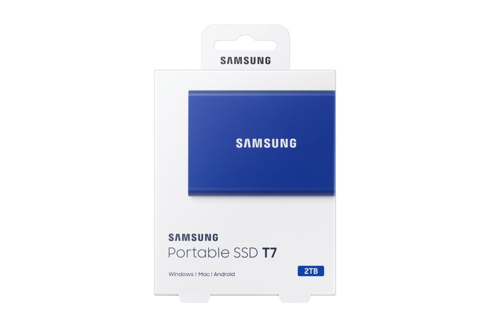 Samsung Portable SSD T7 2000 GB Blauw – 7