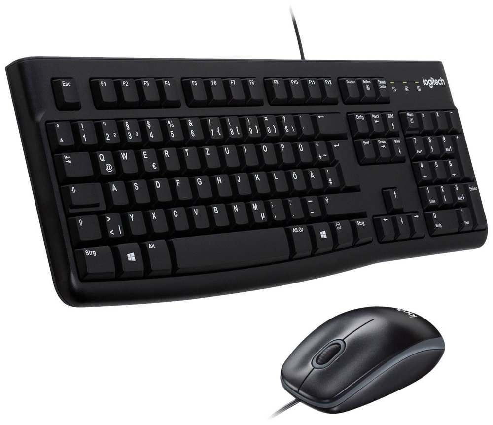 Logitech Desktop MK120 toetsenbord USB QWERTZ Duits Inclusief muis Zwart – 0