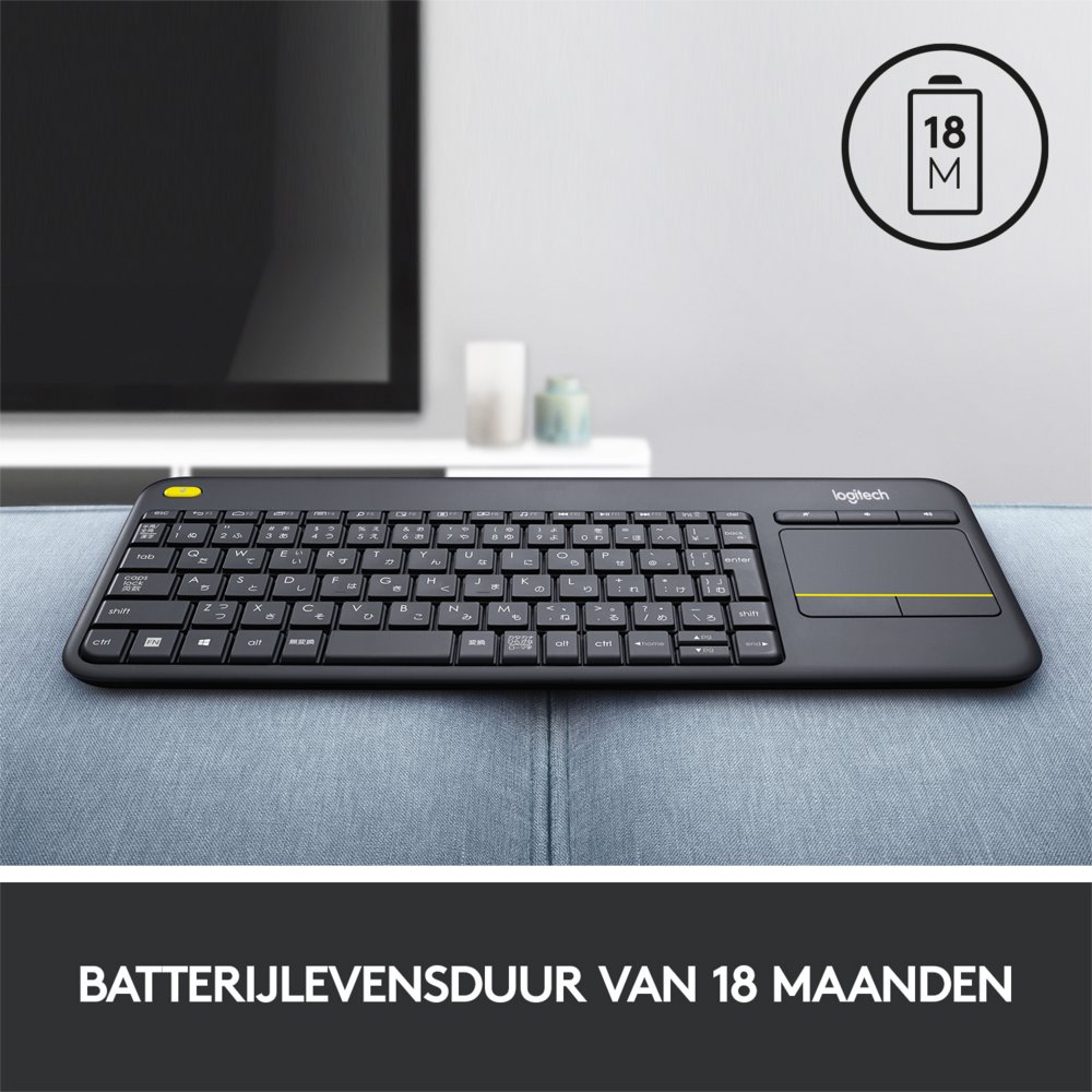 Logitech K400 Plus toetsenbord RF Draadloos QWERTY Nederlands Zwart – 7