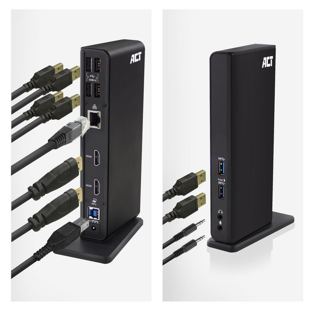 ACT AC7049 notebook dock & poortreplicator Bedraad USB 3.2 Gen 1 (3.1 Gen 1) Type-C Zwart – 4
