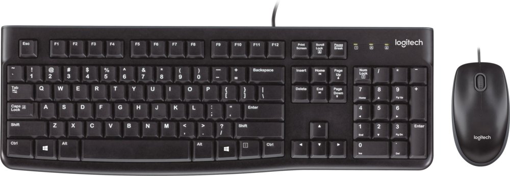 Logitech Desktop MK120 toetsenbord Inclusief muis USB AZERTY Frans Zwart – 0