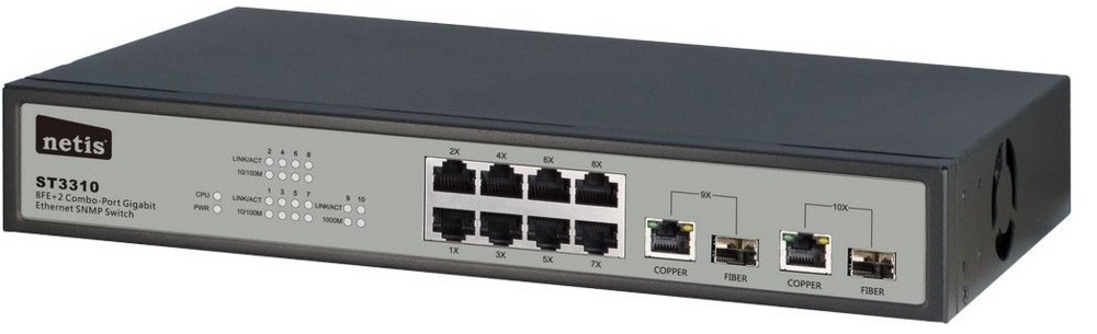 Inter-Tech ST3310 Managed Fast Ethernet (10/100) Zwart, Grijs – 3