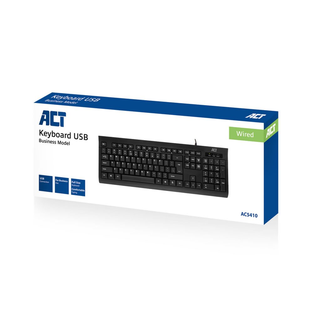 ACT AC5410 toetsenbord USB QWERTY Amerikaans Engels Zwart – 1