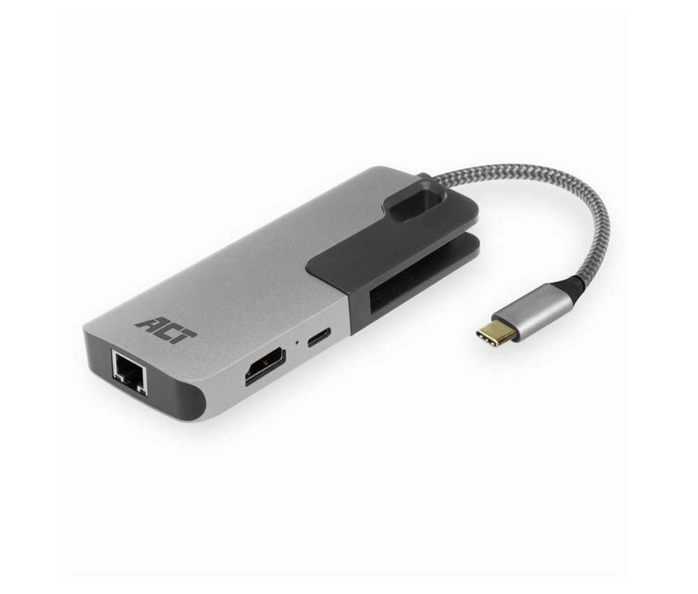 ACT AC7042 USB-C naar HDMI multiport adapter met ethernet en USB hub – 0