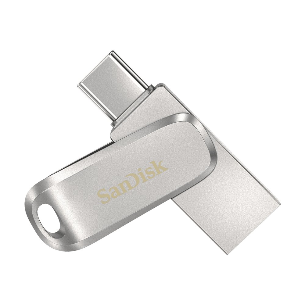 SanDisk Ultra Dual Drive Luxe USB flash drive 1000 GB USB Type-A / USB Type-C 3.2 Gen 1 (3.1 Gen 1) Roestvrijstaal – 1