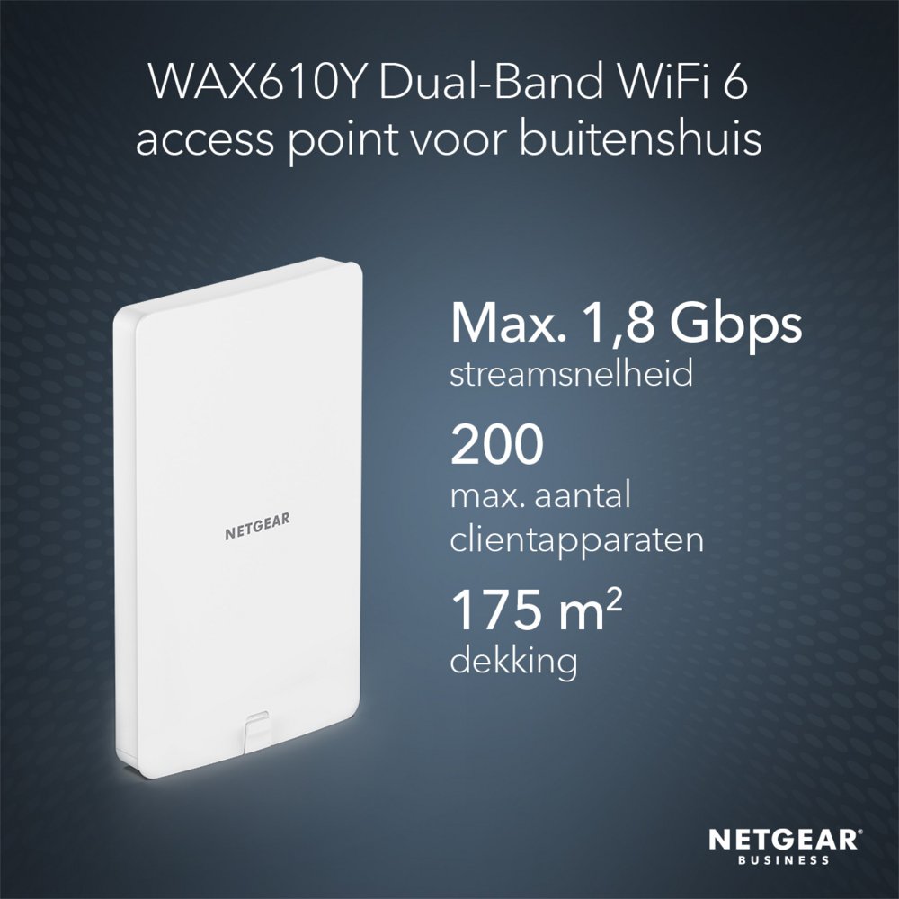 NETGEAR Insight Cloud Managed WiFi 6 AX1800 Dual Band Outdoor Access Point (WAX610Y) – 1