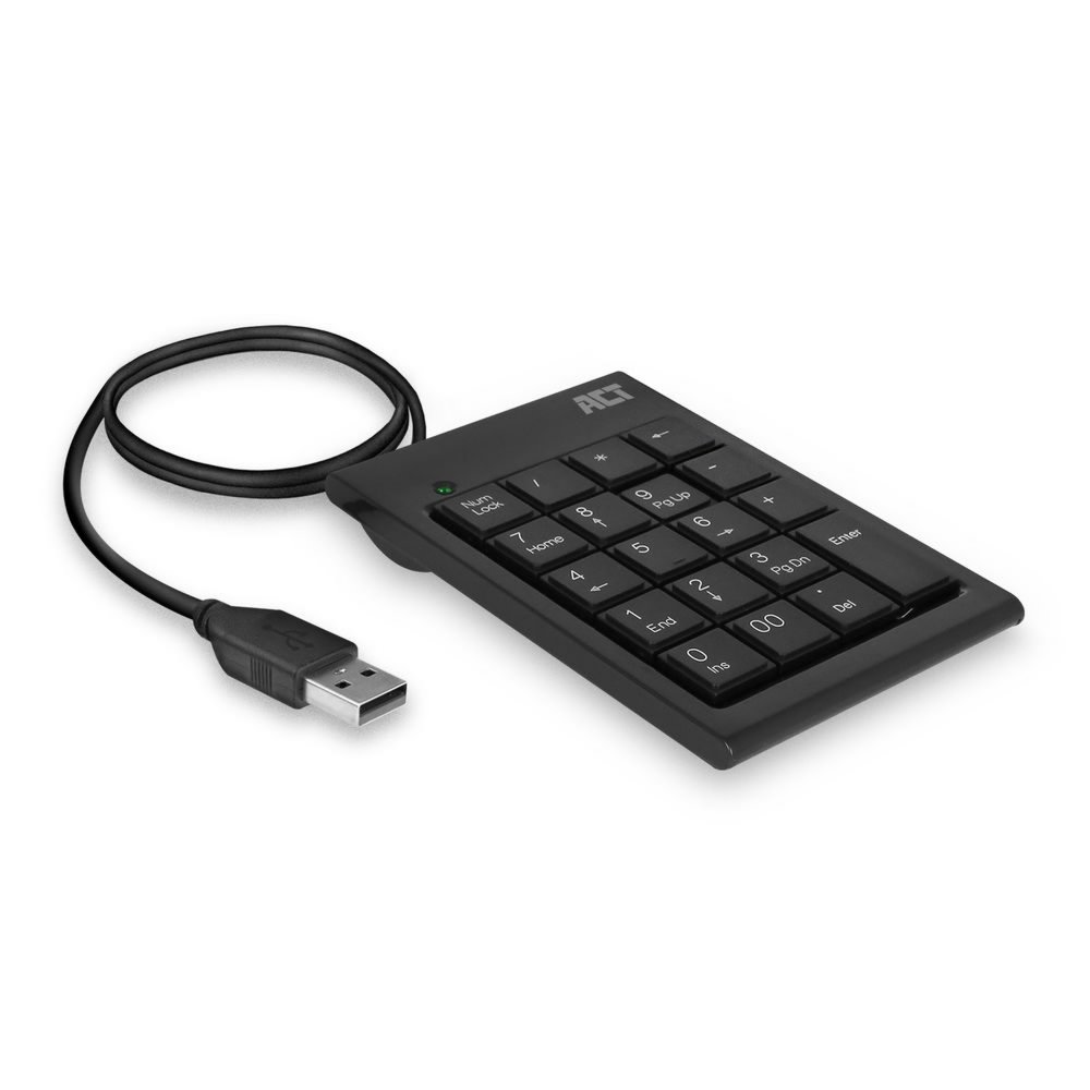 ACT AC5480 numeriek toetsenbord Universeel USB Zwart – 1