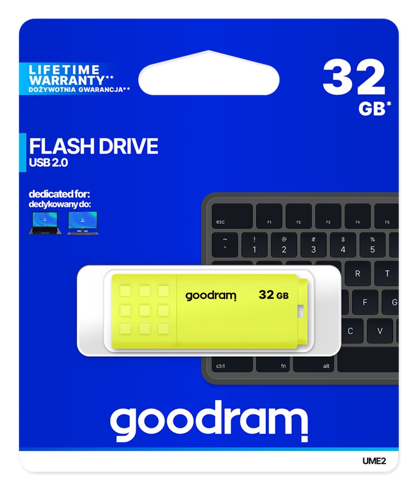Goodram UME2-0320Y0R1 USB flash drive 32 GB USB Type-A 2.0 Geel – 1
