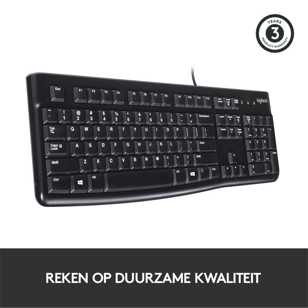 Logitech K120 toetsenbord USB QWERTY Internationaal Noordzee Zwart – 6