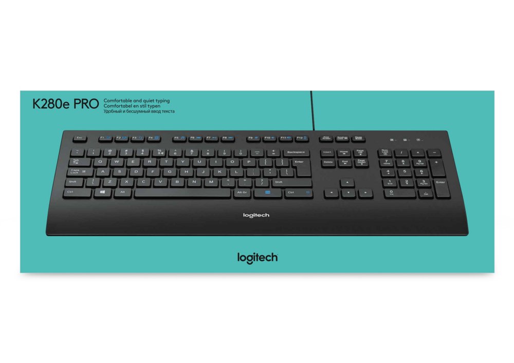 Logitech K280e toetsenbord USB QWERTY US International Zwart – 11