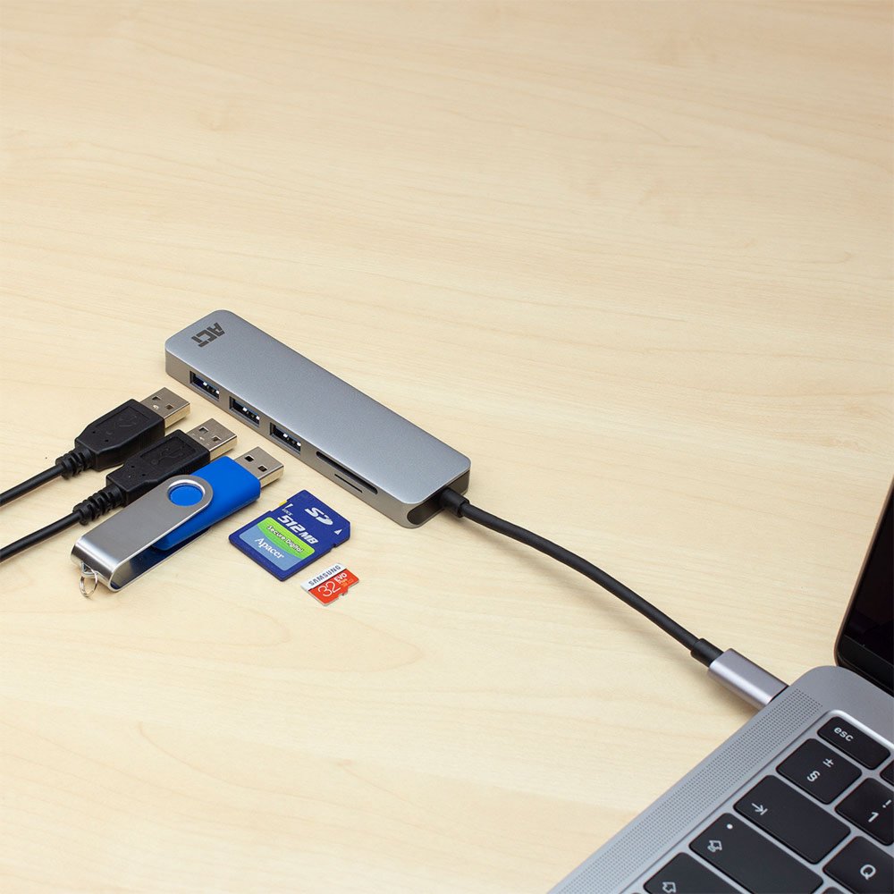 ACT AC7051 USB-C Hub 3 port en cardreader – 5