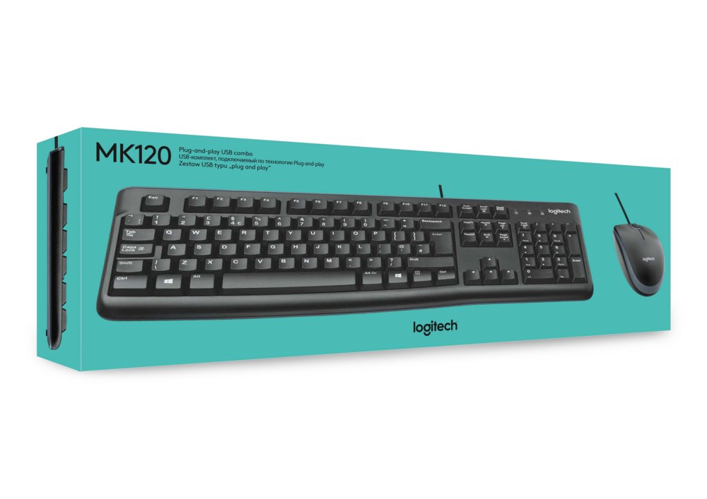 Logitech Desktop MK120 toetsenbord USB QWERTY US International Zwart – 9