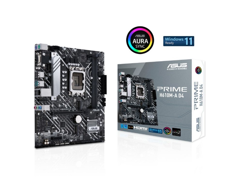 ASUS PRIME H610M-A D4 Intel H610 LGA 1700 micro ATX – 0