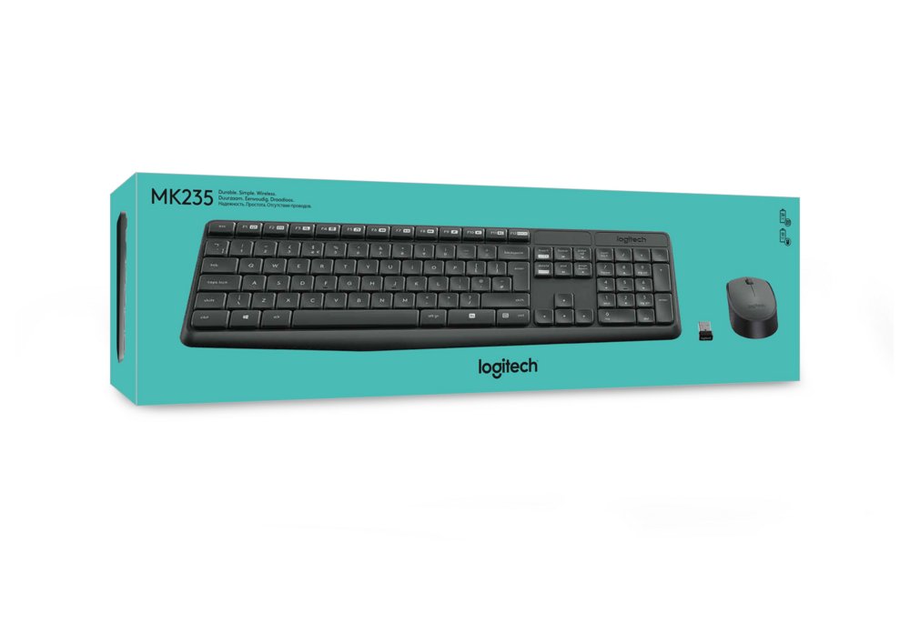 Logitech MK235 toetsenbord RF Draadloos QWERTY US International Grijs – 7
