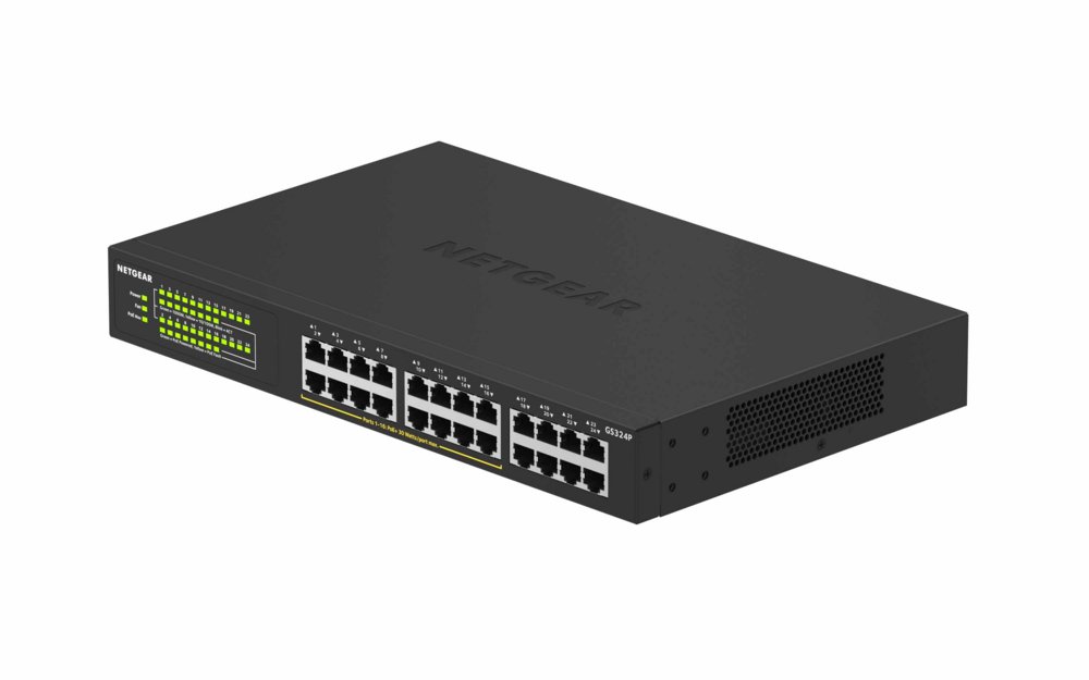 NETGEAR GS324P Unmanaged Gigabit Ethernet (10/100/1000) Power over Ethernet (PoE) 1U Zwart – 5