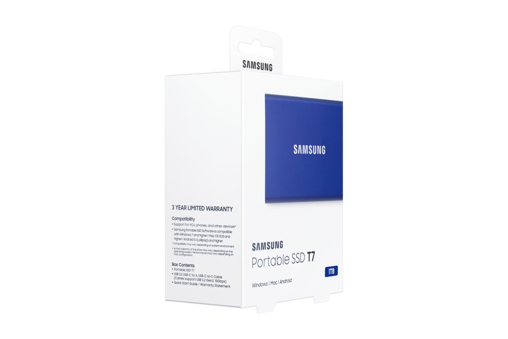 Samsung Portable SSD T7 1000 GB Blauw – 9