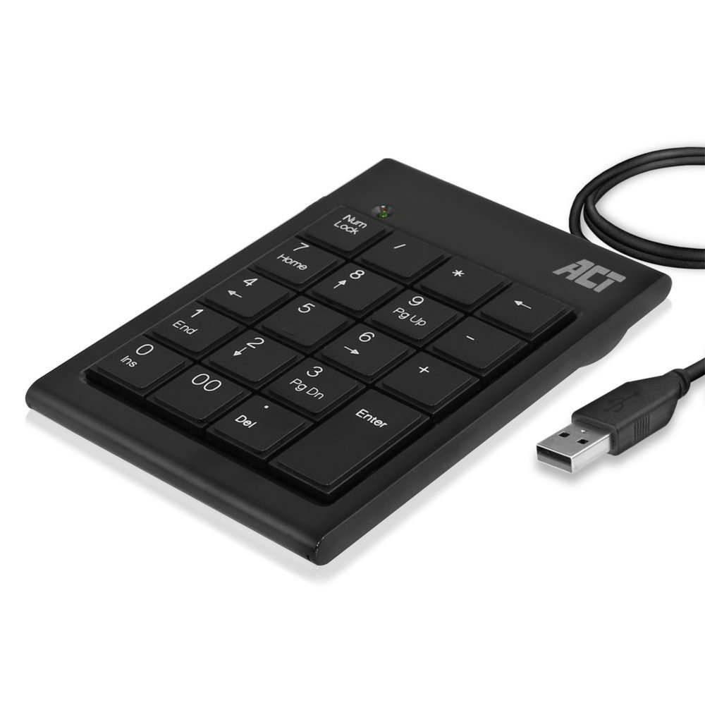 ACT AC5480 numeriek toetsenbord Universeel USB Zwart – 3