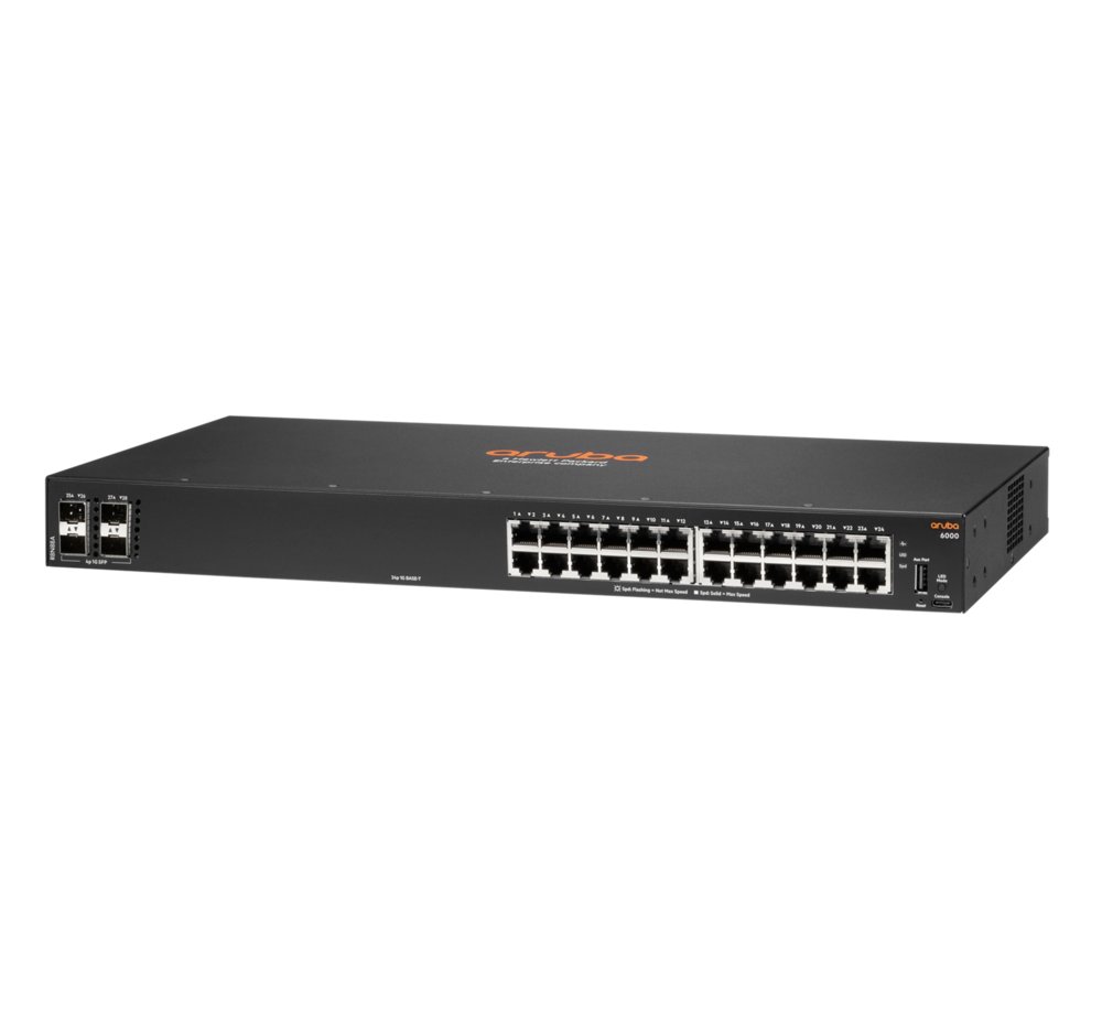 Hewlett Packard Enterprise Aruba 6000 24G 4SFP Managed L3 Gigabit Ethernet (10/100/1000) 1U – 1