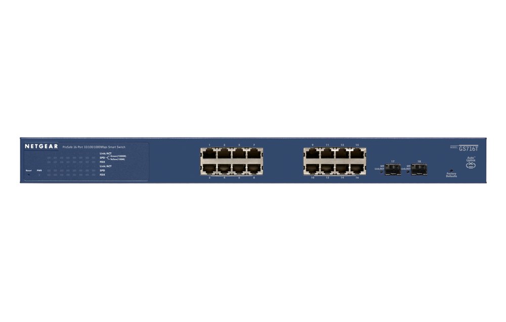 NETGEAR ProSAFE Smart Switch – GS716T – 16 Gigabit Ethernet poorten – 0