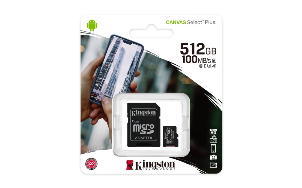 Kingston Technology Canvas Select Plus 512 GB SDXC UHS-I Klasse 10 – 4