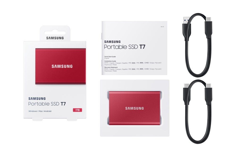 Samsung Portable SSD T7 1000 GB Rood – 11
