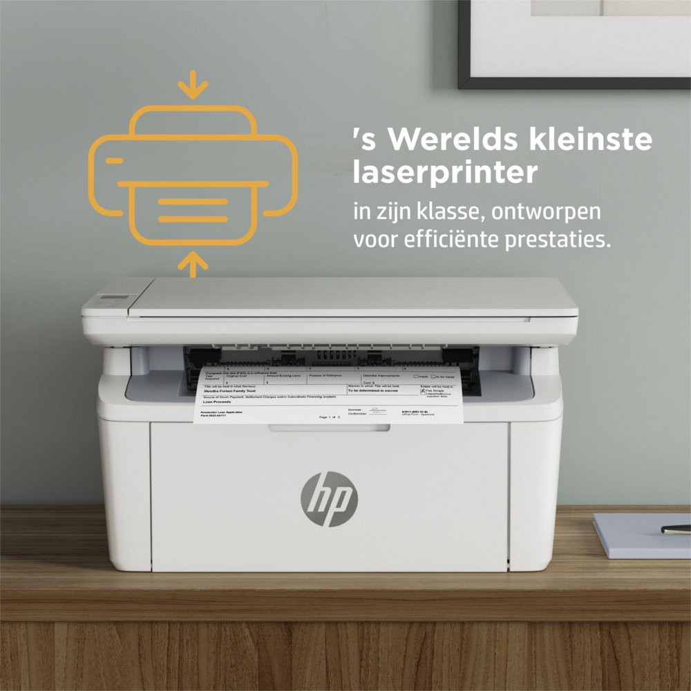 HP LaserJet MFP M140w printer, Zwart-wit, Printer voor Kleine kantoren, Printen, kopiëren, scannen, Scannen naar e-mail; Scannen naar pdf; Compact formaat – 10