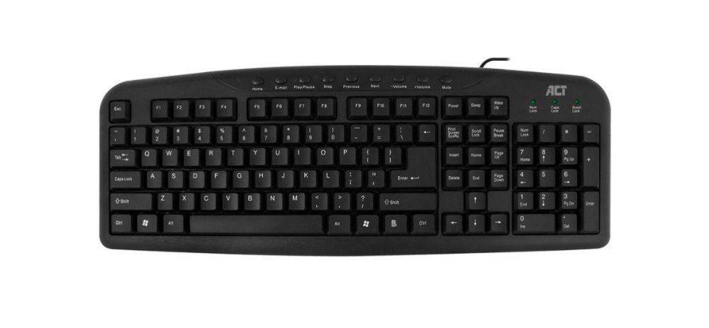 ACT AC5400 toetsenbord USB QWERTY Amerikaans Engels Zwart – 0