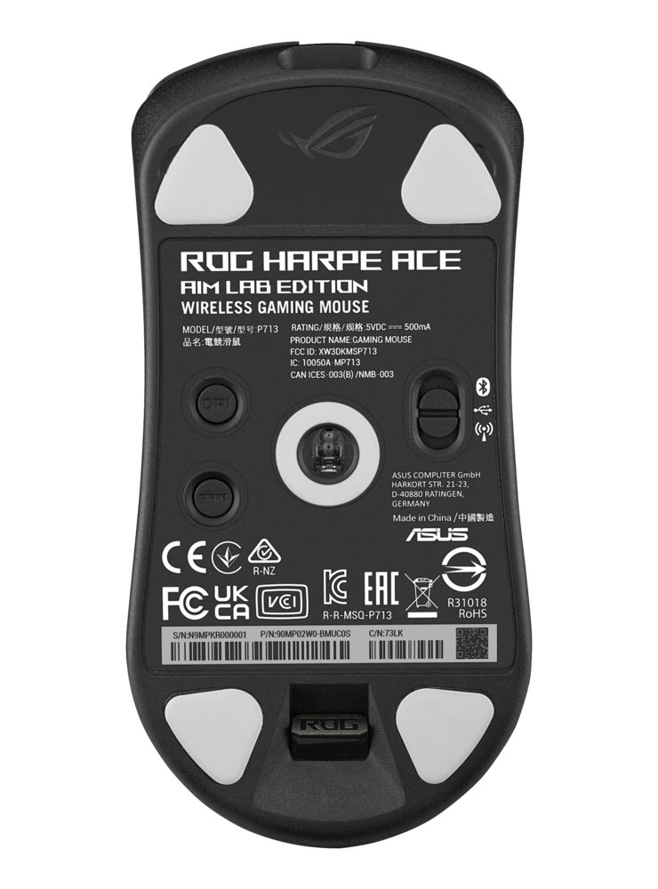 ASUS ROG Harpe Ace Aim Lab Edition muis Ambidextrous RF Wireless + Bluetooth + USB Type-A Optisch 36000 DPI – 1