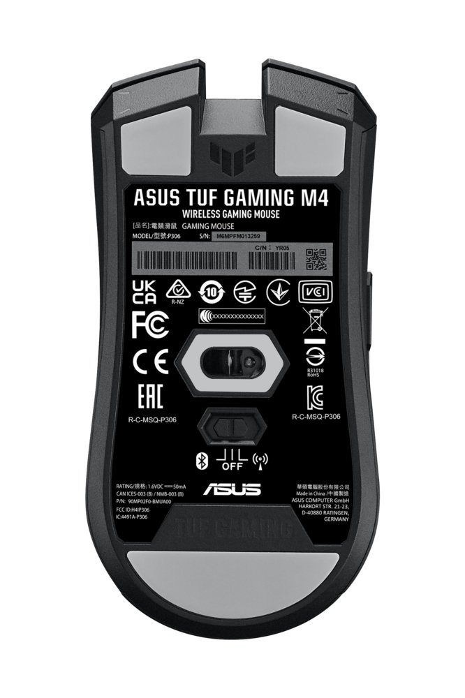 ASUS TUF Gaming M4 Wireless muis Rechtshandig RF-draadloos + Bluetooth Optisch 12000 DPI – 1