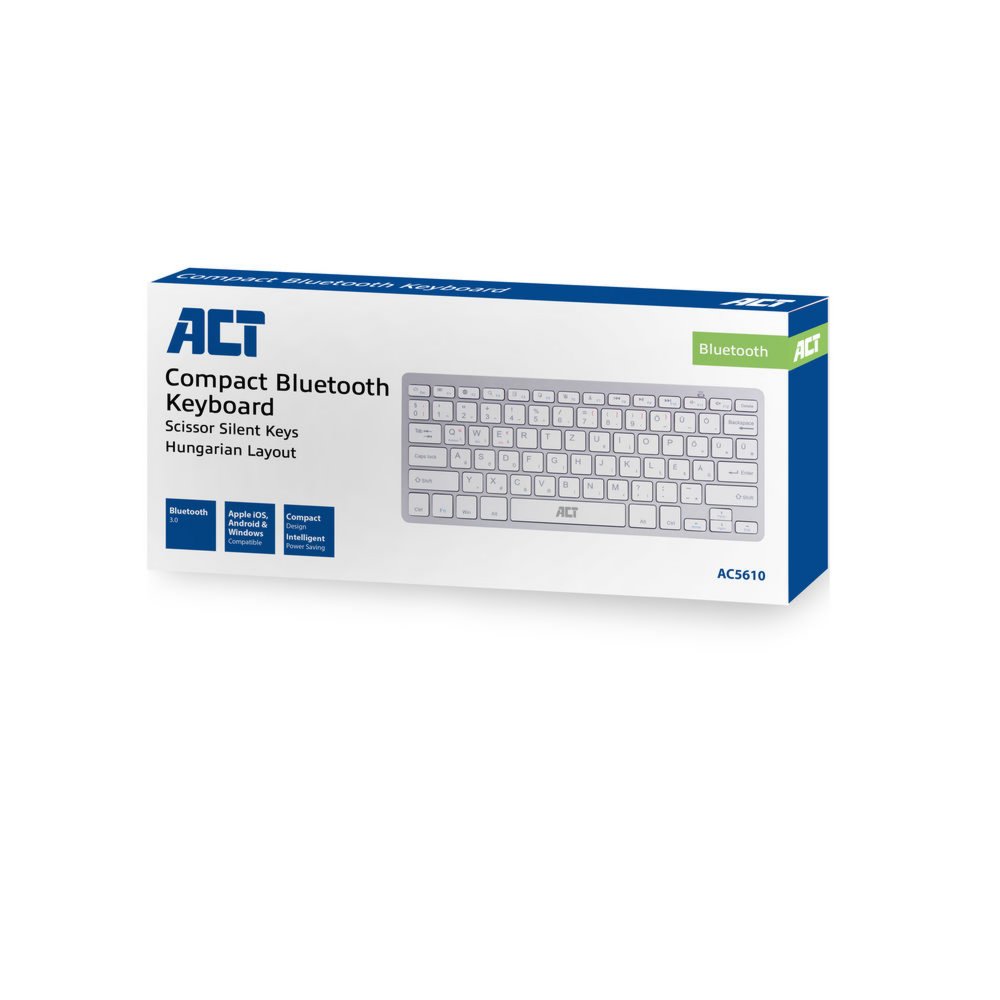ACT AC5610 toetsenbord Bluetooth QWERTZ Hongaars Wit – 2