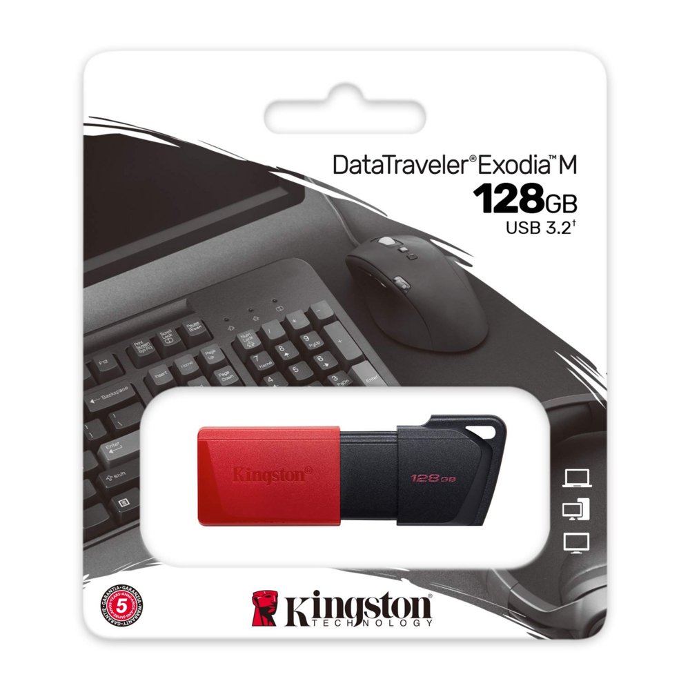 Kingston Technology DataTraveler Exodia M USB flash drive 128 GB USB Type-A 3.2 Gen 1 (3.1 Gen 1) Zwart, Rood – 2