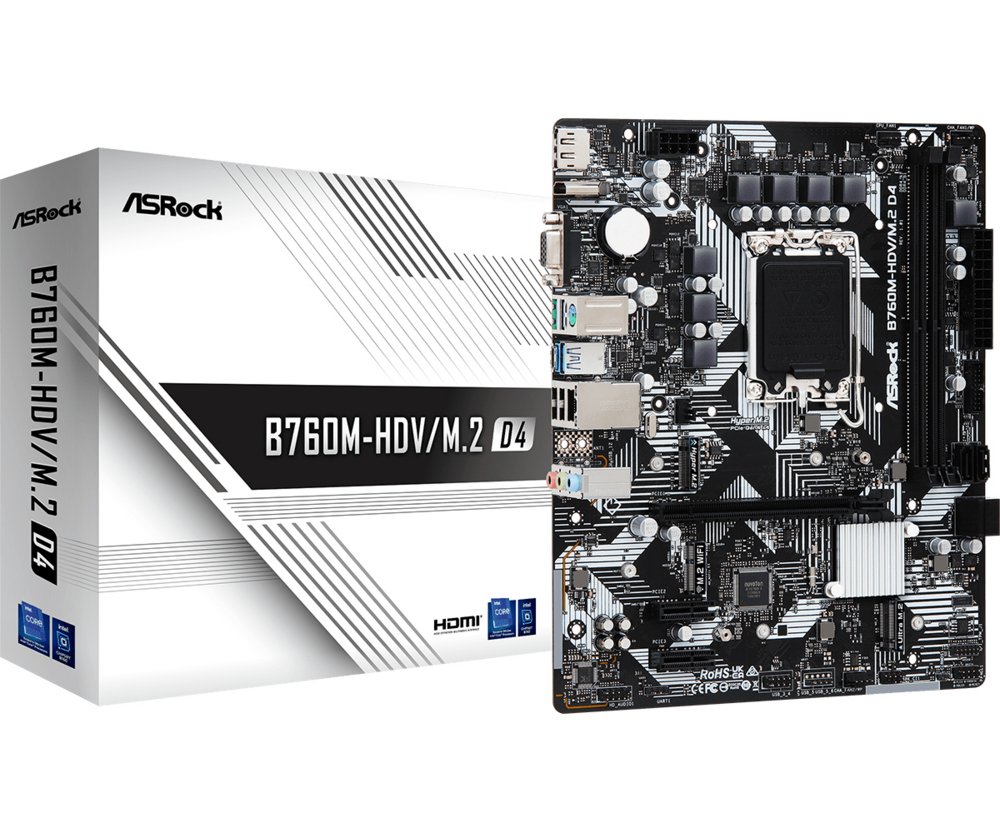 Asrock B760M-HDV/M.2 D4 Intel B760 LGA 1700 micro ATX – 0