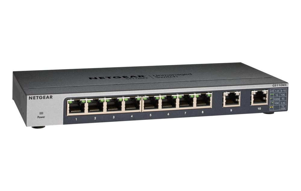 NETGEAR GS110MX Unmanaged 10G Ethernet (100/1000/10000) Zwart – 0
