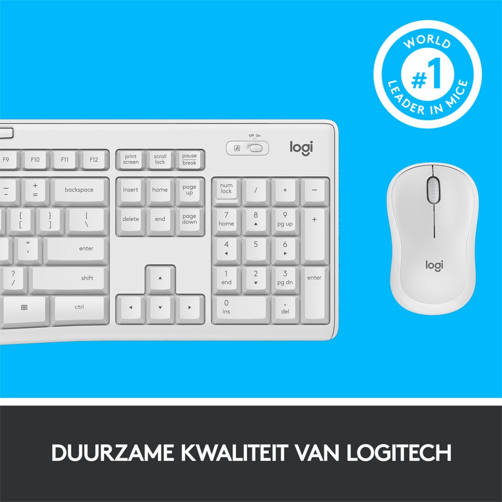 Logitech MK295 toetsenbord RF Draadloos QWERTY US International Wit – 12