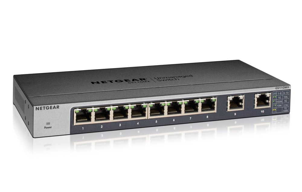 NETGEAR GS110MX Unmanaged 10G Ethernet (100/1000/10000) Zwart – 1