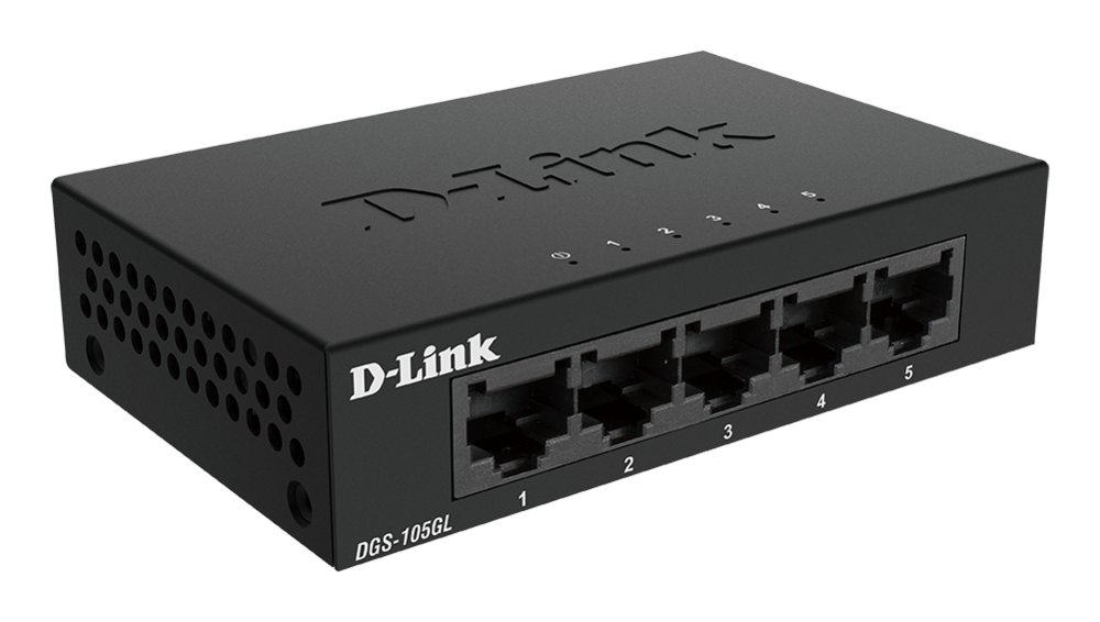 D-Link DGS-105GL/E netwerk-switch Unmanaged Gigabit Ethernet (10/100/1000) Zwart – 1