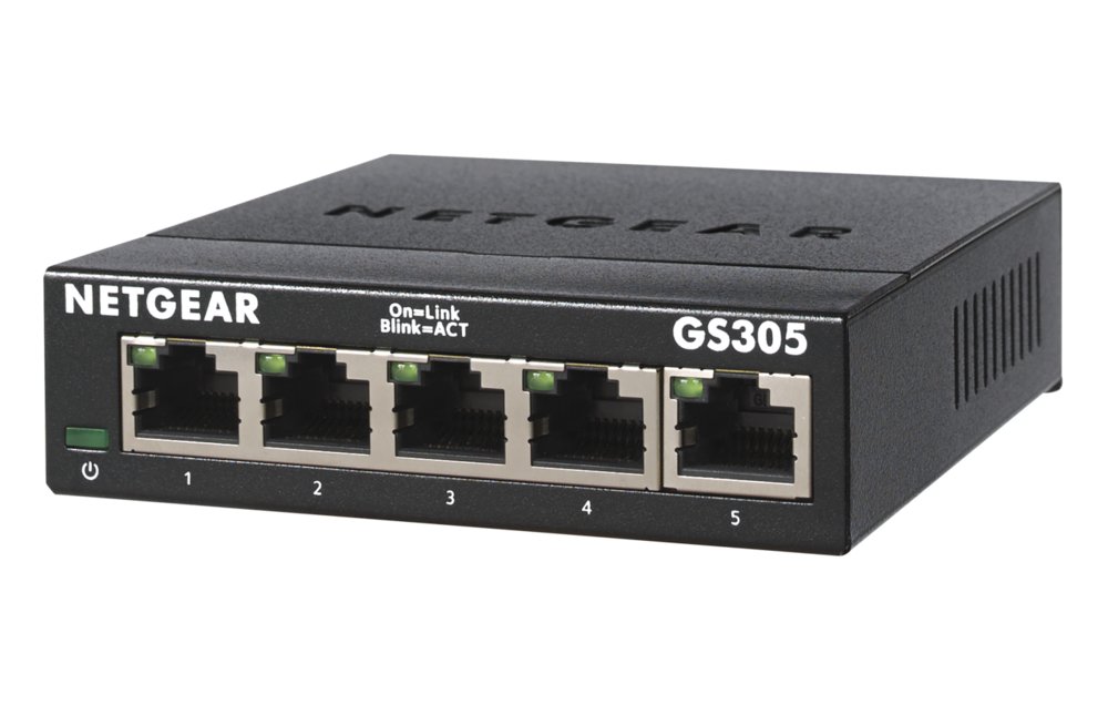NETGEAR GS305 Unmanaged L2 Gigabit Ethernet (10/100/1000) Zwart – 1